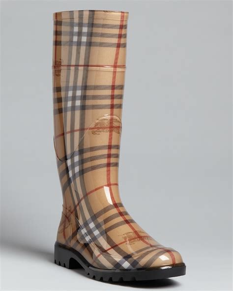 burberry rain boots zipper|burberry haymarket rain boots.